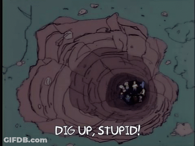 Dig Up The Simpsons Digging GIF