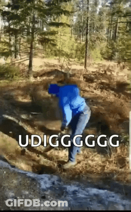 Digging On Hike GIF