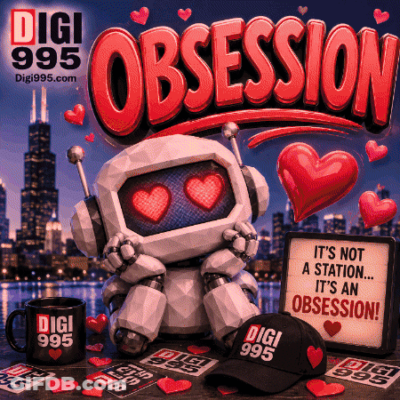 Digi 985 Obsession Robot And Hearts GIF