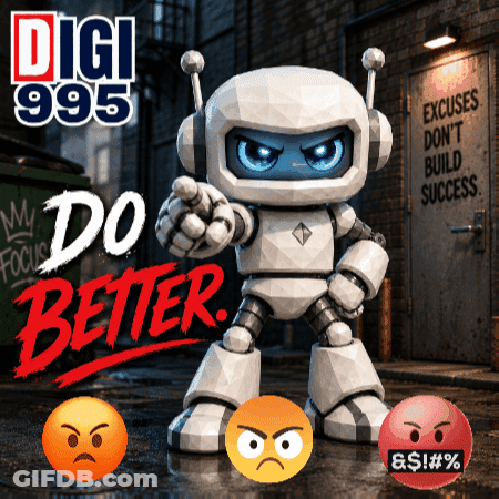 Digi 995 Ad Robot Pointing GIF