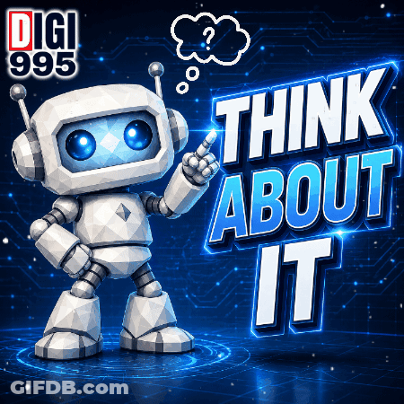 Digi 995 Ad With Robot Pointing Up GIF