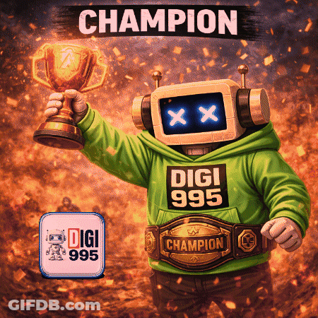 Digi 995 Champion Holding Trophy GIF