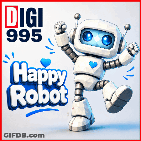 Digi 995 Happy Robot Advertisement GIF