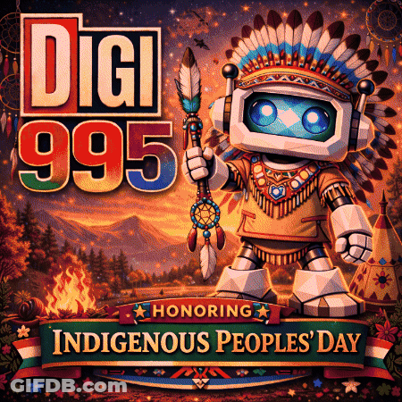 Digi 995 Honoring Indigenous Peoples Day Poster GIF