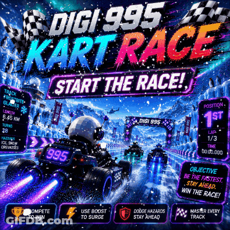 Digi 995 Kart Race Advertisement Person In Kart GIF