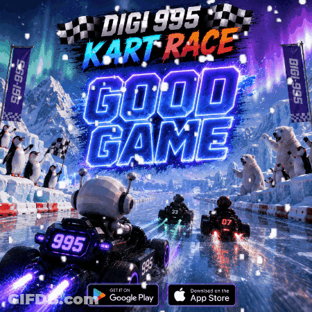 Digi 995 Kart Race Good Game Poster GIF