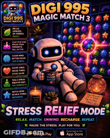 Digi 995 Magic Match 3 Stress Relief Mode GIF