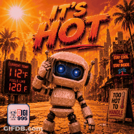 Digi 995 Robot Talking On Cell Phone GIF