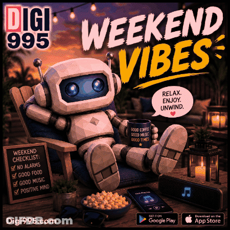 Digi 995 Weekend Vibes Robot GIF