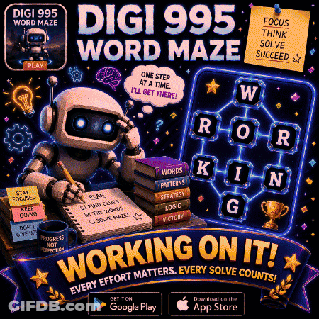 Digi 995 Word Maze Robot Advertisement GIF