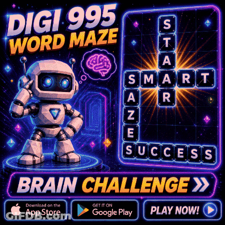 Digi 995 Word Maze Robot Advertisement GIF
