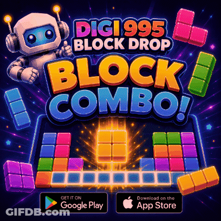 Digi995 Block Drop Block Combo Google Play Apple Store GIF