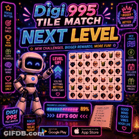 Digi995 Tile Match Next Level Ad GIF