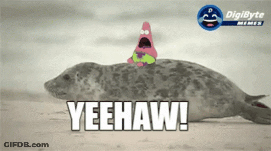 Digibyte Yeehaw Patrick Star GIF