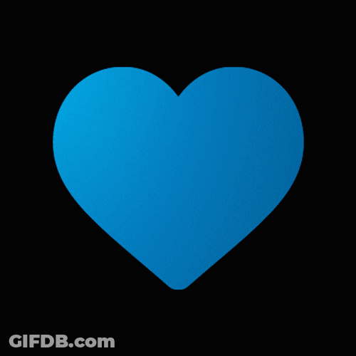Digital Blue Heart GIF