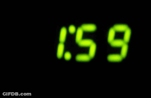 Digital Clock Displaying 1:00 GIF