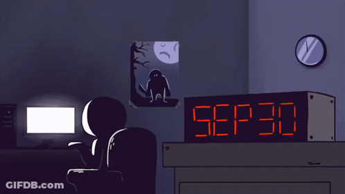 Digital Clock Showing October 1St GIF