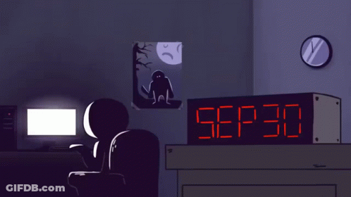 Digital Clock Showing October 1St GIF