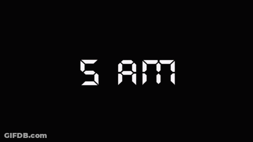Digital Display Showing 6 AM GIF