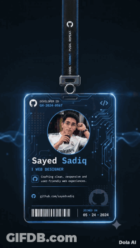 Digital ID Card Sayed Sadiq GIF