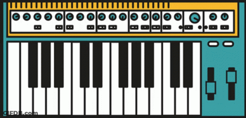Digital Playin Piano Art GIF