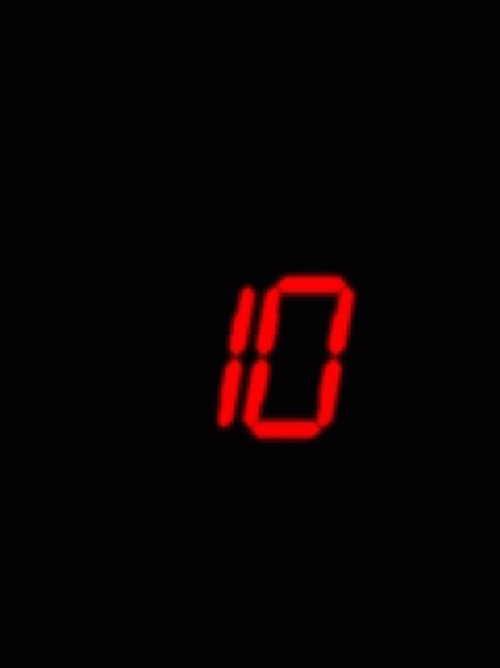 Digital Ten Seconds Countdown GIF