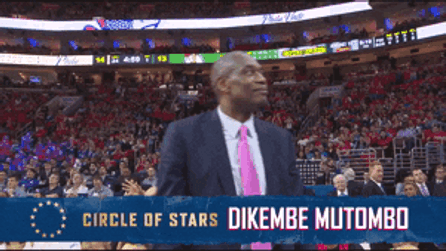 Dikembe Mutombo Nba Playoffs Hello GIF