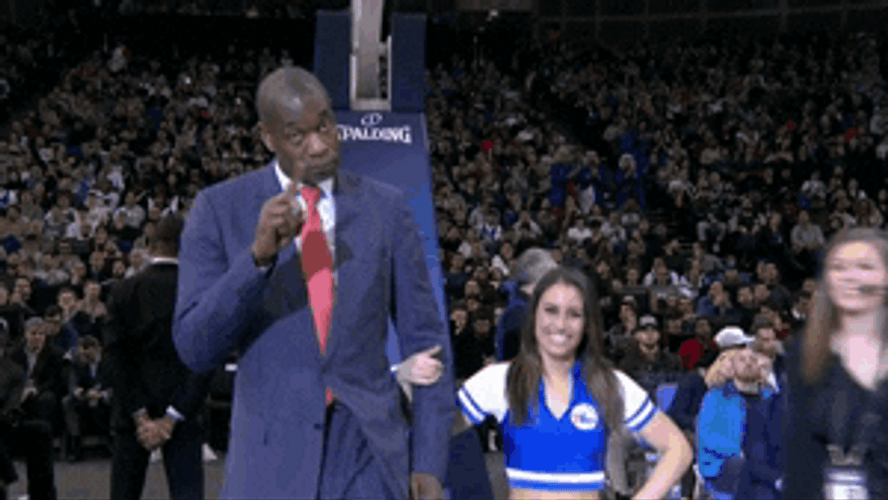 Dikembe Mutombo Scored By A Lady GIF