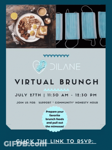 Dilane Virtual Brunch Flyer GIF