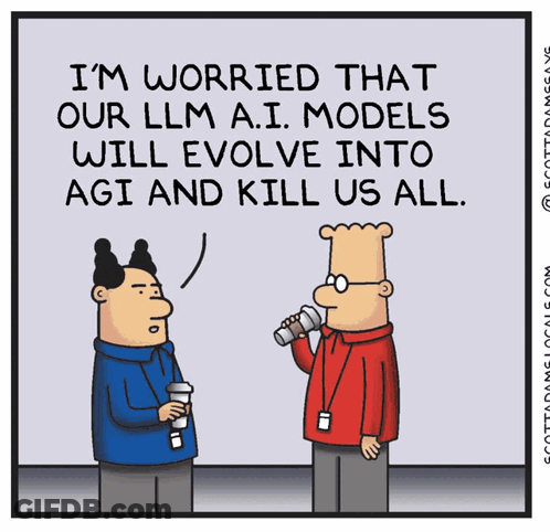 Dilbert Pointy Haired Boss Llm Ai Evolve Flashlight Into Lightsaber Chatgpt GIF