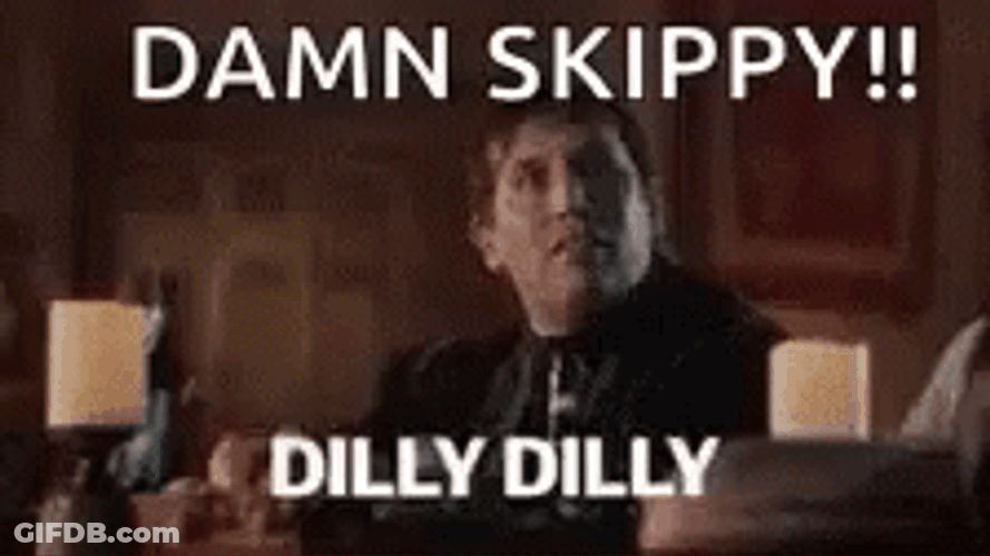 Dilly Dilly Damn Skippy Tapping Bottle GIF