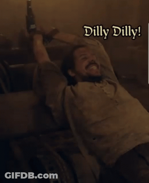 Dilly Dilly Men In Cage Cheers GIF