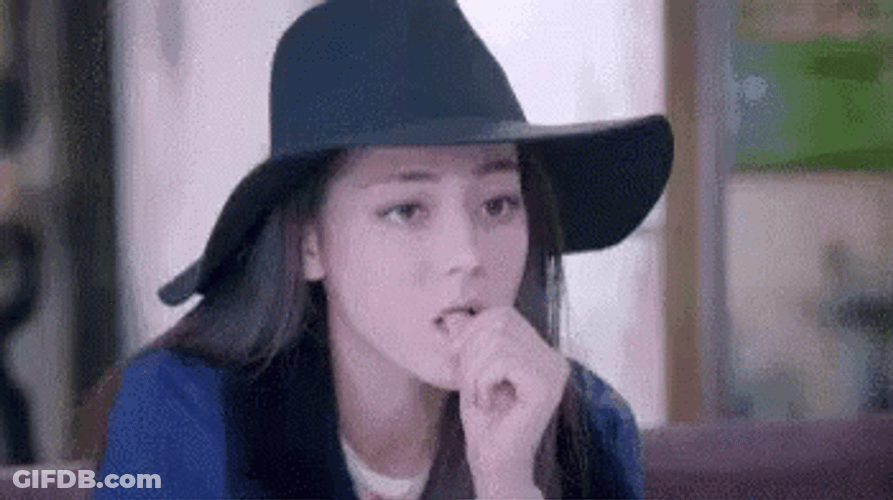 Dilraba Dilmurat Looking Around Nail Biting GIF