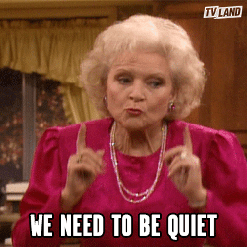 Dina Natale Silence Warning GIF