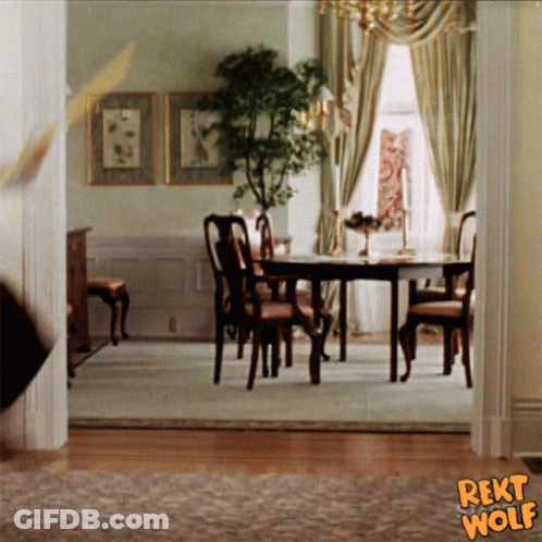 Dining Room With Rekt Wolf GIF
