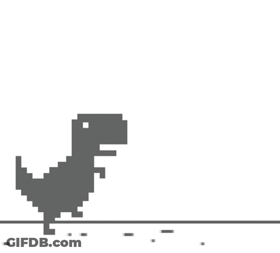 Dino Leaping Over S Video Game GIF