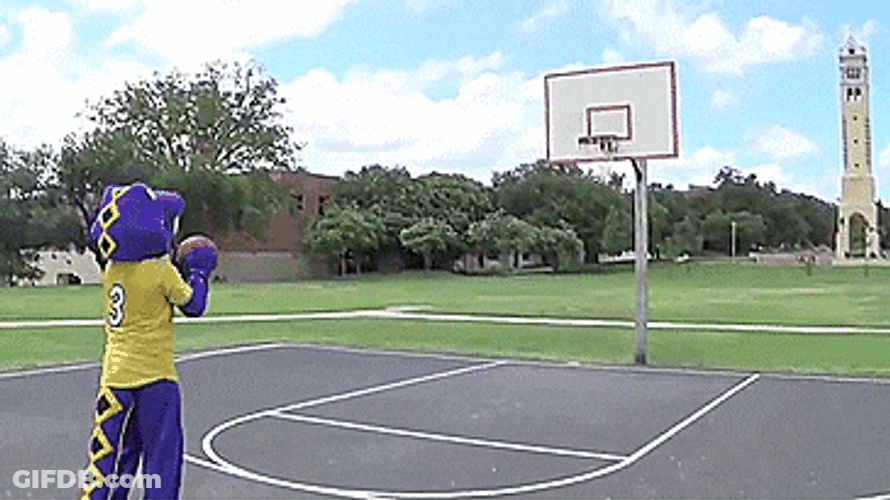 Dino Mascot Missed Shot GIF