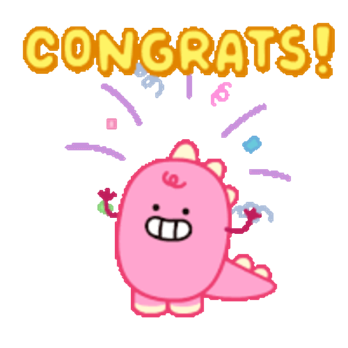 Dino Party Sticker GIF