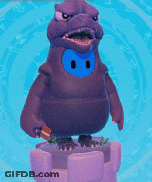 Dino Toy Taking A Bow GIF
