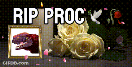 Dinosaur And Roses Rip Proc GIF