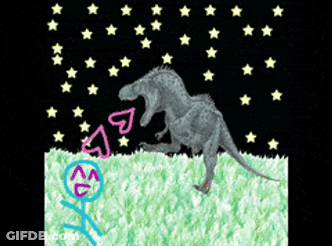 Dinosaur Dance Cute Drawing GIF