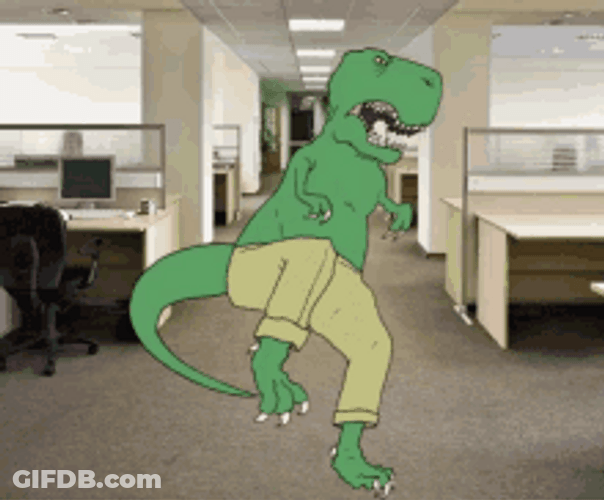 Dinosaur Dance In Pants GIF
