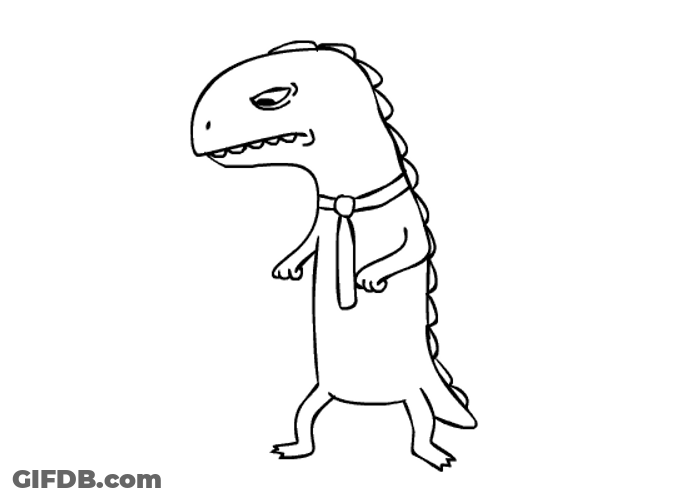Dinosaur Dance Sketch GIF