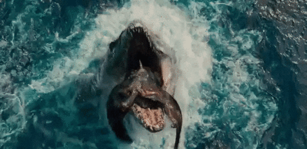 Dinosaur Eating Another In Jurassic World GIF