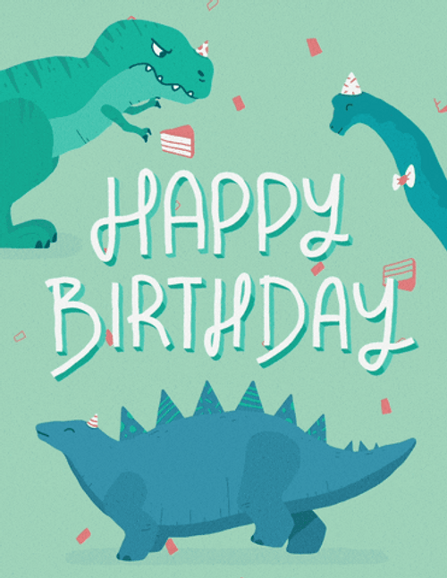 Dinosaur Happy Birthday GIF
