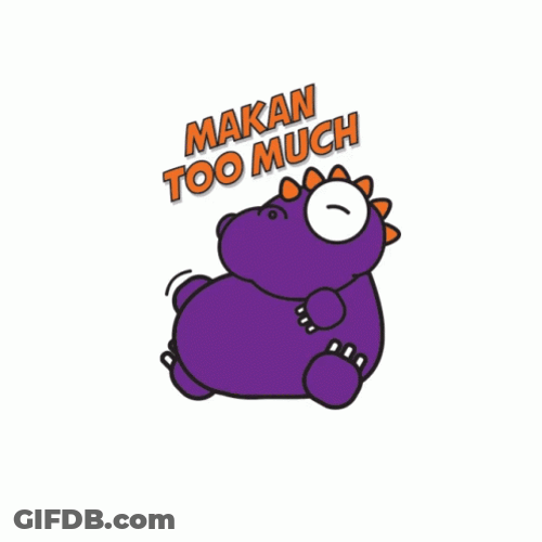 Dinosaur Is So Full Ate Too Much GIF