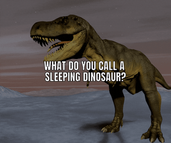 Dinosaur Joke Sleeping Meme GIF