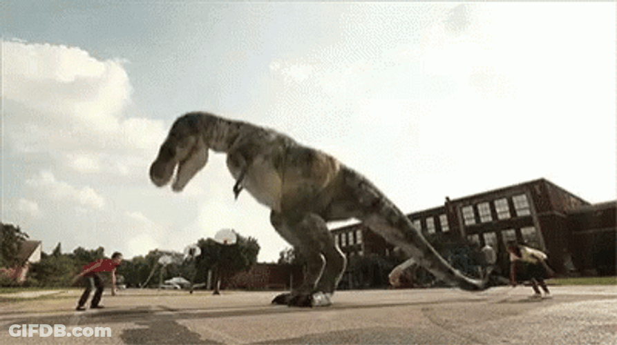 Dinosaur Jumping Rope GIF
