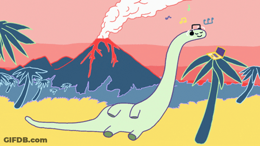 Dinosaur Music Jamming GIF