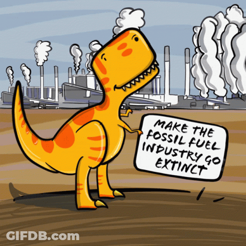 Dinosaur Protest Climate Change GIF